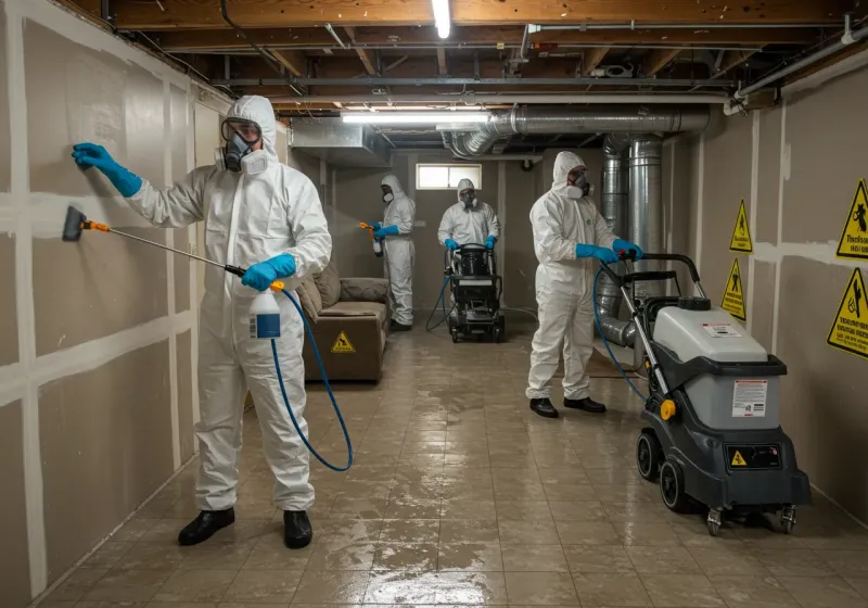 Basement Moisture Removal and Structural Drying process in Person County, NC